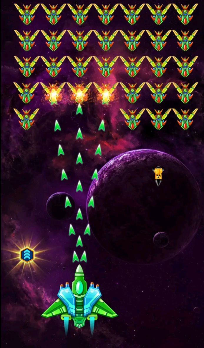 Galaxy Attack Shooter game IOS  MOD Download Latest version 69.8