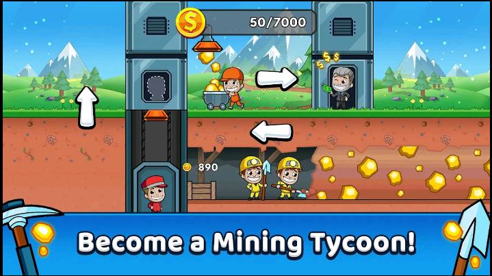 ldle Miner Tycoon Gold Games IOS mod Download Latest version 5.40.0
